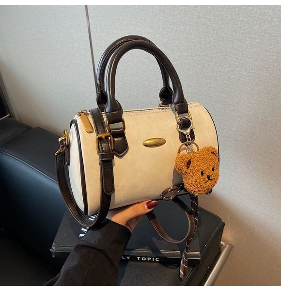 

Free Shipping Designer Chic Women's Shoulder Bag - Stylish Flap Crossbody Handbag in Classic Black and Brown, Lightweight Pillow Design, Gold