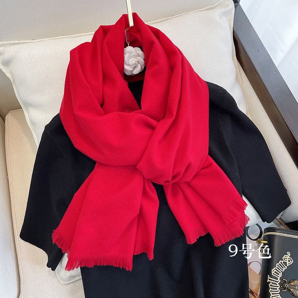 

10766 scarf women's fashion classic solid color warm