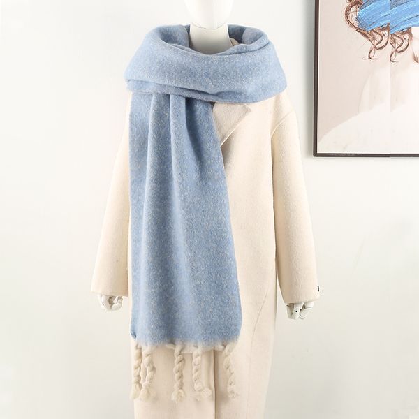 

Soft design two-tone imitation cashmere scarf --86170