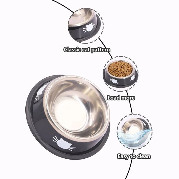 139940 The edge of the cat bowl is designed to be slightly upturned, effectively preventing cats from prying food out of the bowl while eating and keeping the floor clean.
