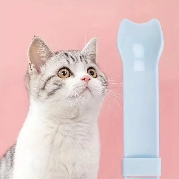 139718 Shock-Resistant Plastic Cat Water and Food Bowl Set High Impact Resistance