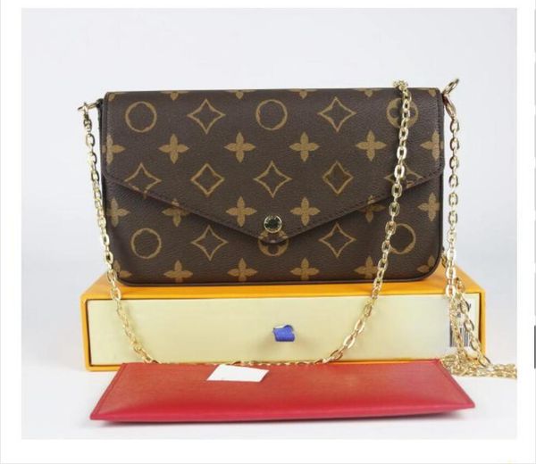 

Luxury Genuine Leather Designer Bag 3pcs/set accessories women bags Crossbody Purse Messenger Handbags Flowers shoulder lady Leather wallet, Red