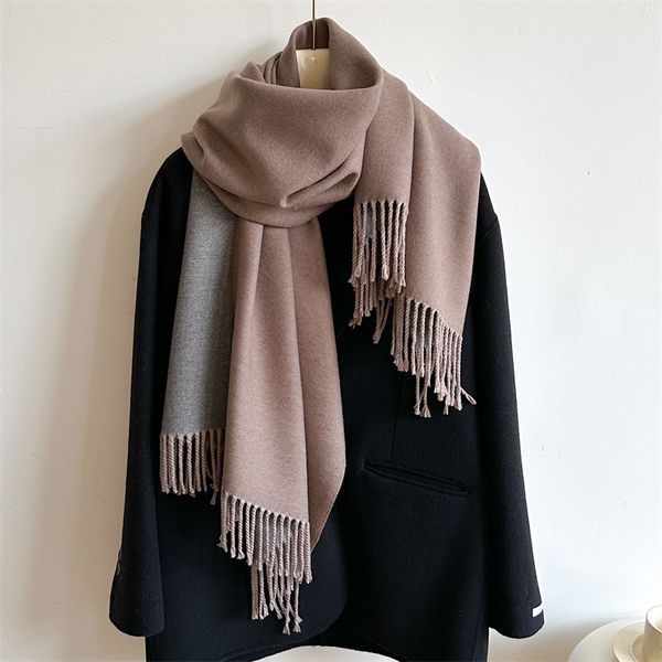 

Simple solid color imitation cashmere scarf --86007