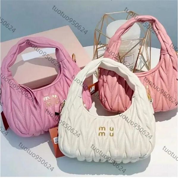 

Women's Underarm Hobo Crossbody bags Luxury Wander Matelasse with shoulder strap Genuine Leather clutch mens Designer purses small hand, Khaki