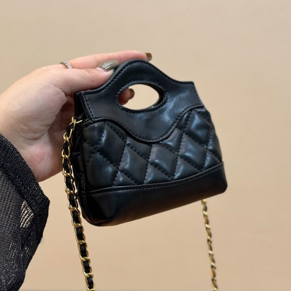 

Genuine Top quality mini with box underarm designer tote Fashion Leather women's handbag chain crossbody bag pochette, C-2