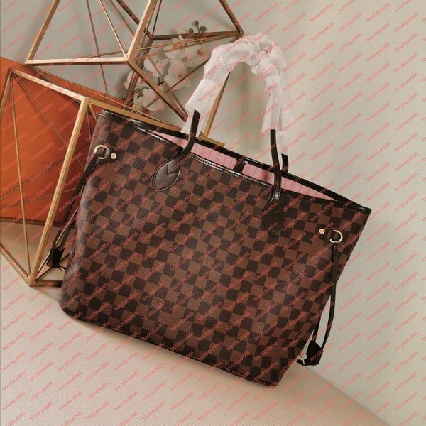 

MM size 40156/M40995 Luxury Designer Bag Women Crossbody Naverfull Embossed Flower Handbag Shoulder Bags Composite Clutch Tote Bag Coin Purse Designer Wallet, Coffee grid wallet