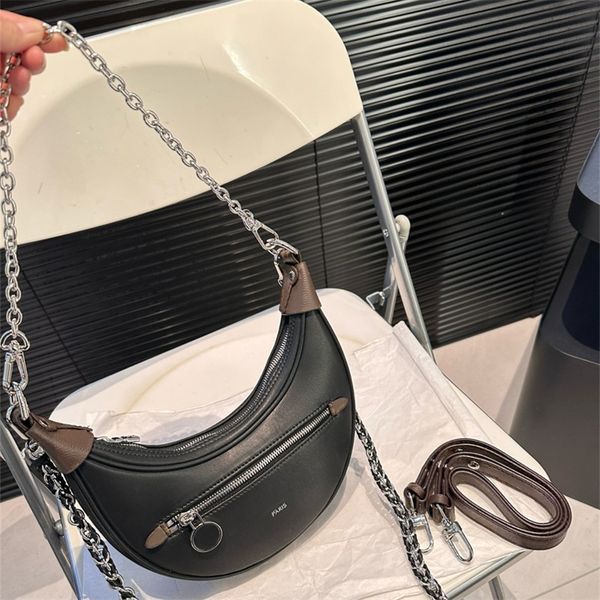 

Woman Crossbody Chain Bag designer bag cross body shoulder hobo bags small baguette purses Leather Black TOP