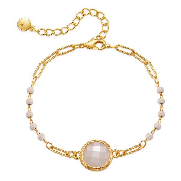 

Bohemian style glass material, natural stone, natural small fresh bracelet, paper clip splicing design, simple bracelet decoration