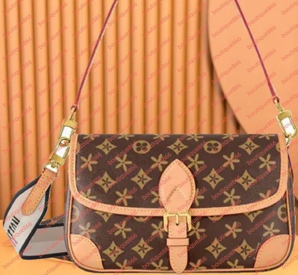 

Luxury Designer Shoulder Bag Tote Bag Crossbody Bags Leather Old Flower Diane Baguette Handbag Large-capacity Canvas Strap Embossed Letters Woman Wallet Purse, Embossed black wallet