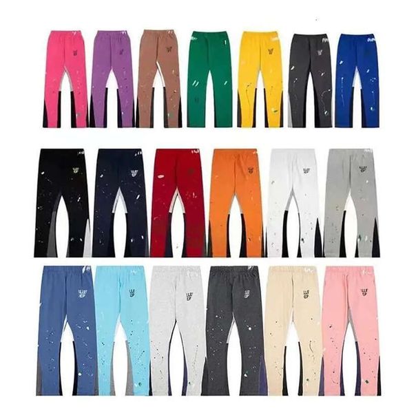 

2025 High quality Designer pants Mens Jeans Sweatpants Speckled Classic Letters Print Men's Women's Couple Loose Versatile Casual Pants Straight A01, Magenta