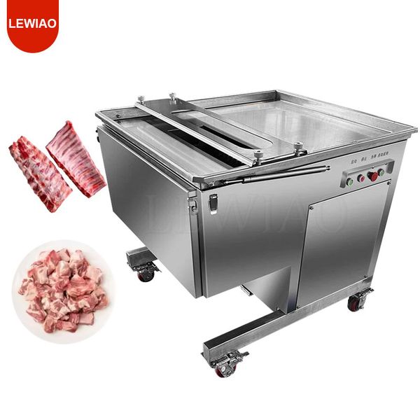 Industrial Pork Ribs Cube Cutter Cutting Machine Fresh Lamb Chops Dicer Dicing Machine Automatic Beef Meat Cube Cutter