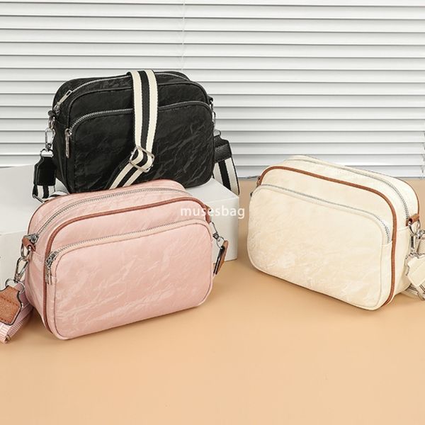 

High end Women High end Bag New Simple Ribbon Bag Korean Versatile Multi functional Single Shoulder Crossbody Bag Fashionable and Trendy Small Square Bag, Red