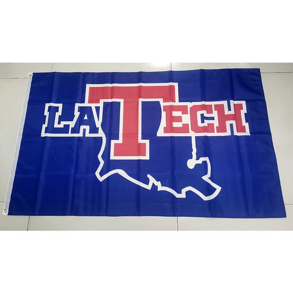 NCAA Louisiana Tech Bulldogs Flag 3*5ft (90cm*150cm) Polyester flag Banner decoration flying home & garden flag Festive gifts