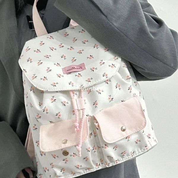 

High value women's high-end fashion large capacity simple canvas versatile backpack new niche girl lightweight backpack student commuting bag, Pink