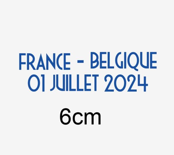2024 France vs Belgium Match Details Soccer Patch Badge