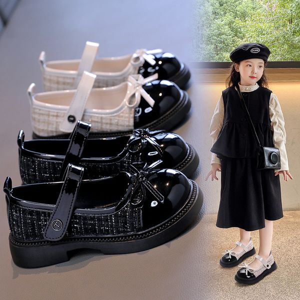 

2024 Girls' Leather Princess Shoes | Soft Sole Black Performance Footwear