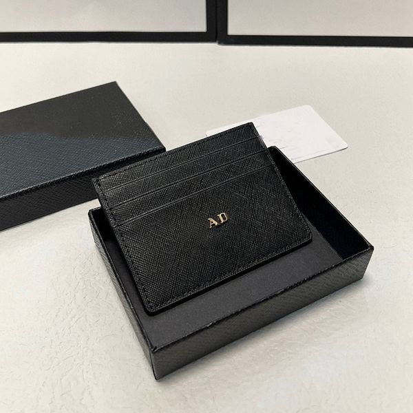 

Designer Mini Card Holder Leather Classic Card Holder Coin purse Clutch Bags Luxurys Purse Card Women Ccredit card slot Fortune Bag 9m, Black