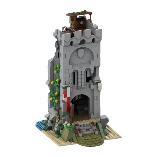 

MOC Gobricks Abandoned Tower Model Bricks Medieval Castle Building Blocks Modular Castle Building Blocks Set Toys For Kid Gifts