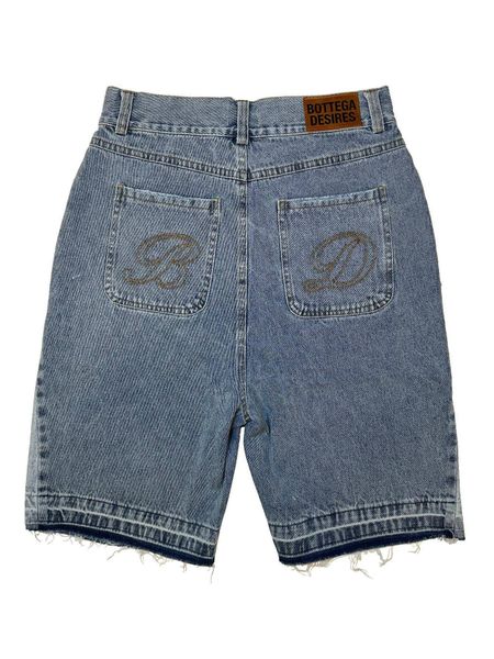 

jeans Mens Shorts jeans Street Embroidery High Waist Washed Denim Haruku Retro Trendy Brand Oversized Jeans Men Y2k Goth Punk, Bb
