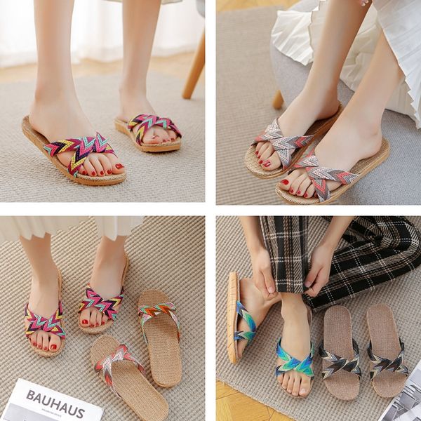 

Designer Slides Sandal Slippers Beach Classic Flat Sandal Luxury Summer Lady Leather Flip Flops Men Women, Black