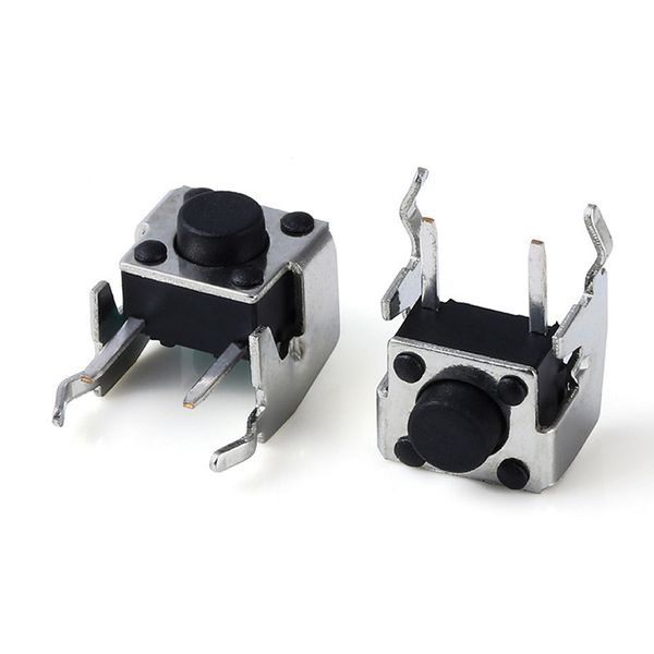 

High quality copper foot light touch button micro switch, 2-pin side insertion, conventional 6 * 6, various heights with brackets