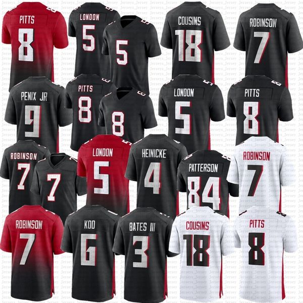 Michael Penix Jr Kirk Cousins Bijan Robinson Football Jersey Jalon Walker Drake London Younghoe Koo Darnell Mooney AJ Terrell Michael Vick Tyler Allgeier Kyle Pitts