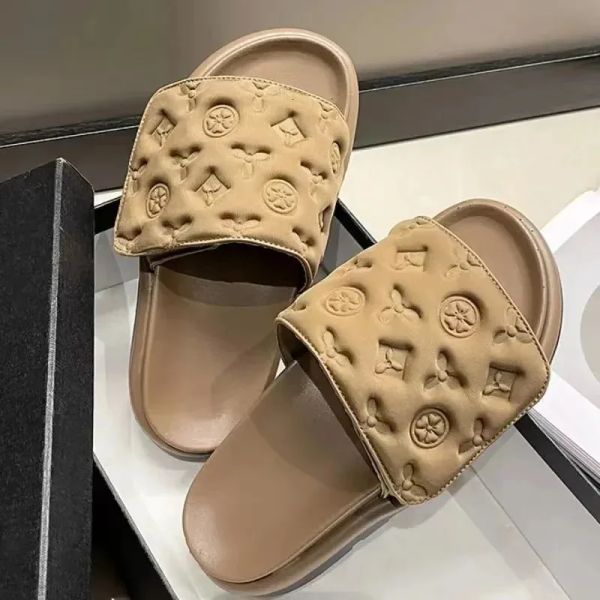 

Flat Luxury Designer Shoes Summer Brand Desinger Fashion Women Sandal Casual Slides Slipper Outdoor Female Flip Flops 240605, Forest green