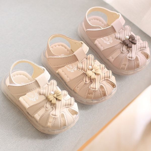 

Toddler Leather Shoes: Stylish Baotou Sandals for First Walkers, Multi-color