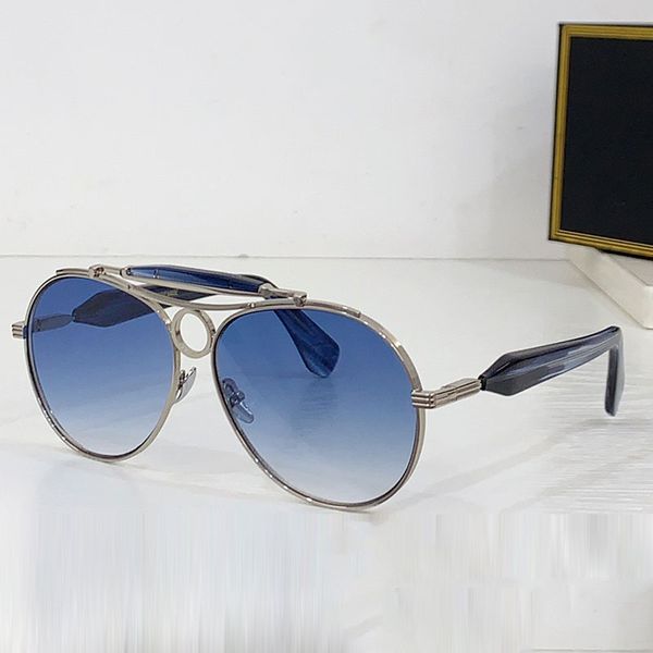 

25SS cat eye metal frame sunglasses JMMASP Mens designer aviator cat eye glasses UV400 protective frame with a circular ring in the middle design for Mens sunglasses