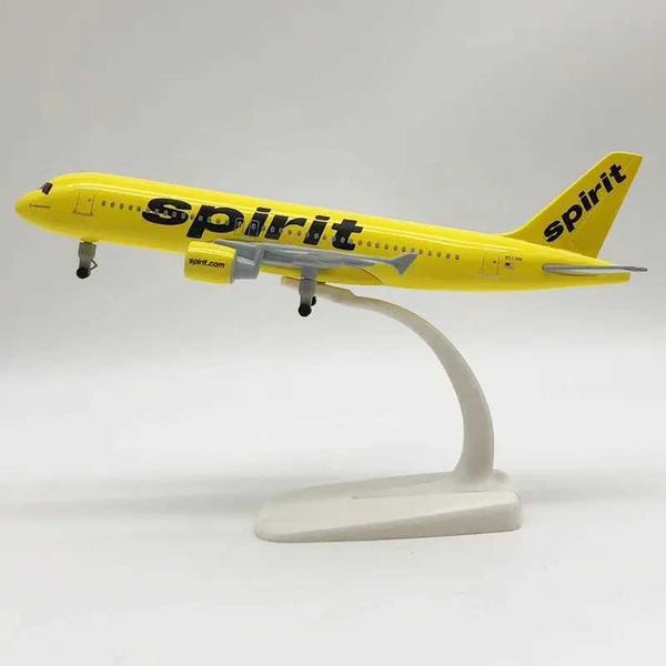 

Modle 20CM Airplanes Spirit Aires A320 Metal Plane Model Aircraft Kid Gift Collectible Display