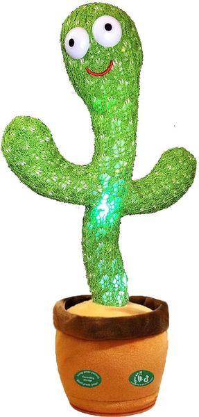 Dancing cactus can wriggle and sing and learn to talk swinging plush toy battery model -120 songs (singing + dancing + learning to talk + recording + lighting)