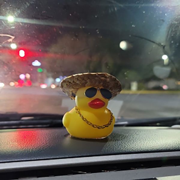 

Motor Accessories Strap for Bike Rubber Cute Decoration Motorcycle Riding Cycg Broken Wind Small Yellow Duck