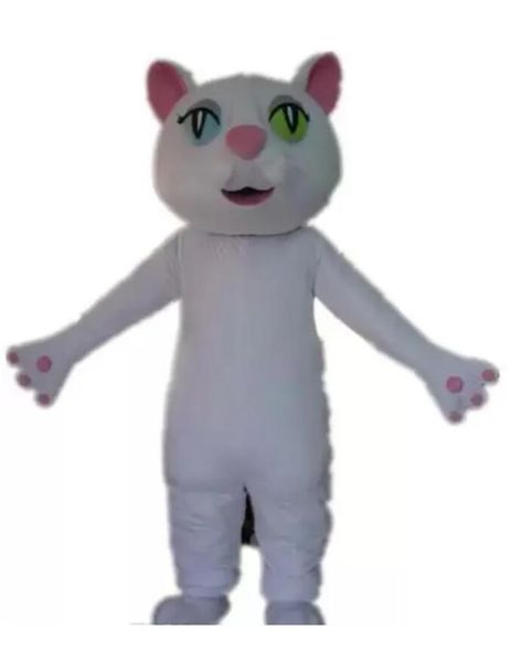 

Discount factory 2025 sale Ventilation a lady white cat mascot costume for adult to wear Best quality ldy ct mscot dult wer qulity, As pic 1