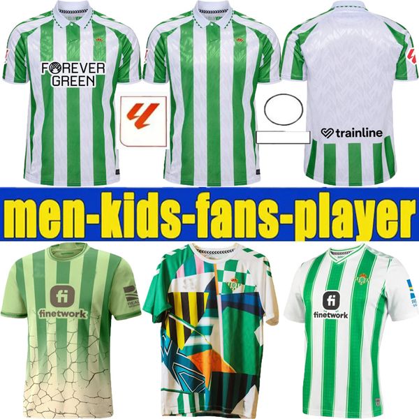 

Real 2024 2025 Mens Tshirts Betis Isco Soccer Jerseys 24 245 Joaquin Fekir Biglesias Canales Willian j Shirt William Camarasa Juanmi Victor Ruiz Football Shirt, Gold
