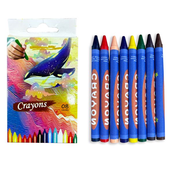 

8 colors customizable washable small size graffiti painting crayons for children