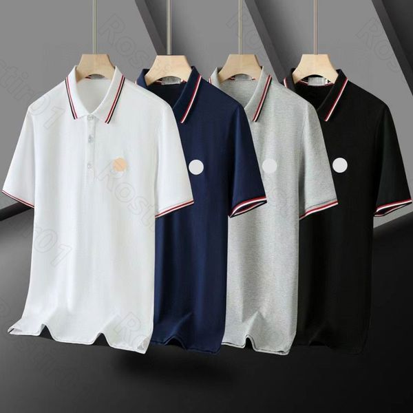 

Mens Designer Monkey Badge Polos Tshirt Women Embroidery Business Solid Polo Shirts Calssic Chest Letter T Shirts Tees Complete Labels Asian Size -3xL m2HJ#, Silver