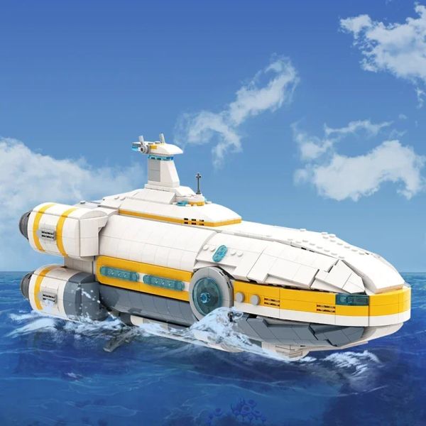 

Game MOC Subnautica Seamoth Vehicle Submarine Set Building Blocks Kits Toys for Children Kids Gifts Toy Bricks Juguetes, Multicolor