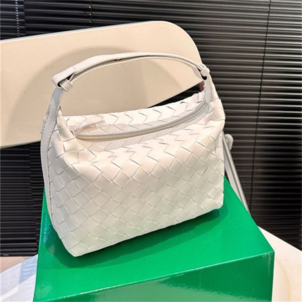 

2024 Crochet Handbag Tote Bag Woman Plain Totes Designer Bag Leather Cosmetic Bags 2024 TOP, Yellow(20*14cm)