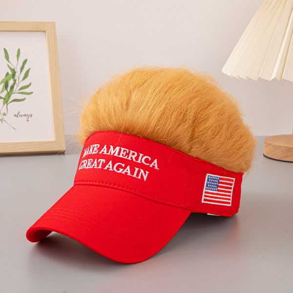 With Hair Baseball Caps USA 2024 Trump Hats Make America Great Again