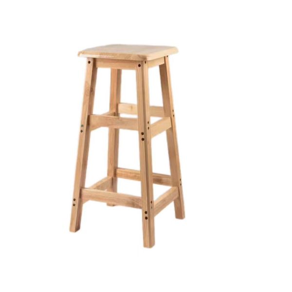 

Nordic solid wood high stools for home use, simple and fashionable bar chairs, bar front desk high stools, bar stools, island stools