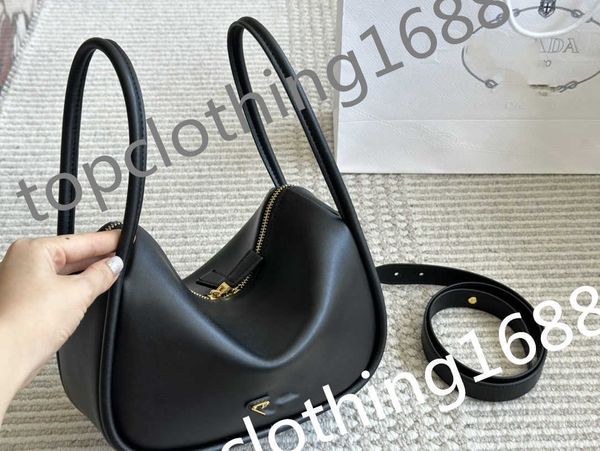 

2024 New Fashion Versatile Triangle Soft Calf Leather Handbag Shoulder Bag Bowling Bag Commuter purses ladies handbags evening clutches, Black