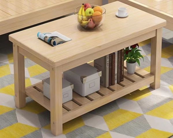 

Solid wood minimalist modern luxury living room, household coffee table, office minimalist table, living room table, Chinese rectangular tea table