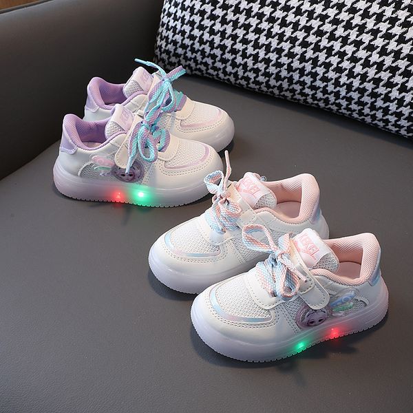 

Glowing Fun: Light-Up Children's Shoes for Nighttime Adventures, Purple
