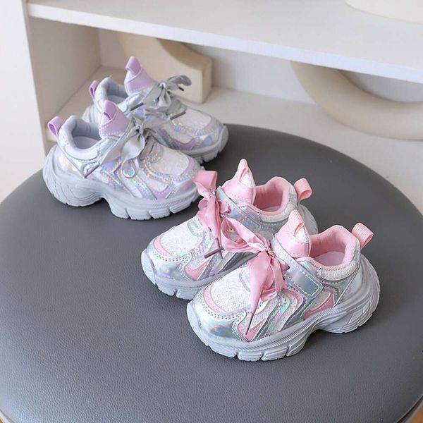 

Breathable Mesh Girls' Sneakers: Versatile Dad Shoes for Casual Wear, Pink