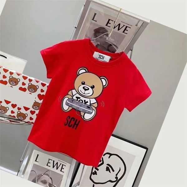 

Designer Kid T-shirts Boys Short Sleeve Tee Shirt Top Baby Kids Clothes Childrens Luxury Tshirts Fashion Cartoon Printing Top 4 Colors, White