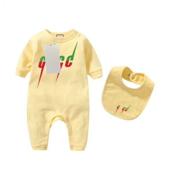 

Designer Romper 100% Cotton Rompers Infant Boy Girl Letter Costume Overalls Newborn Clothes Jumpsuit Kids Bodysuit For Babies Clothes, White