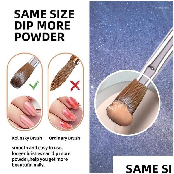 

Nail Brushes Kosky Acrylic Brush Uv Gel Carving Pen Liquid Powder Diy Ding Crimped Wood Art Drop Delivery Otz7J