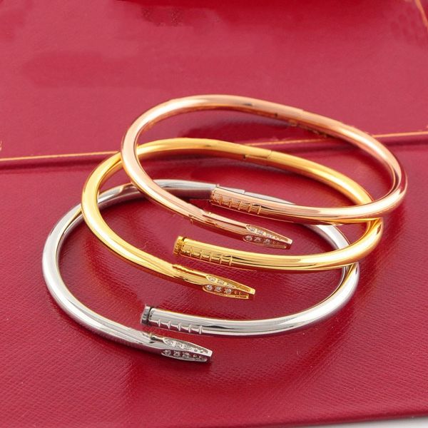 

Charm Bracelets Gold Silver Bangle Designer Jewelry Unisxe Fashion Party Anniversary Wedding Gift Stainless Steel 18K Gold Plated Diamond Bracelet Women Men
