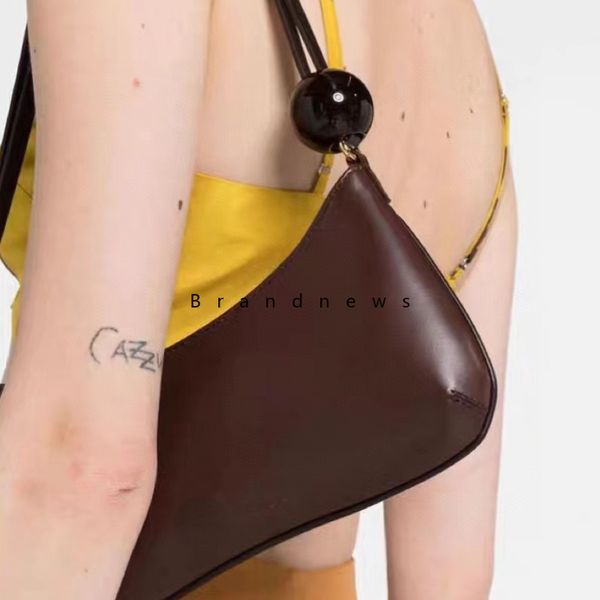 

Mirror Real Leather Le Bisou Lady Shoulder Bag High Quality Designer Underarm Bags Fashion Beads Jacsbag Cowhide Messenger bag Famous Brand Clutches New 2803, Black