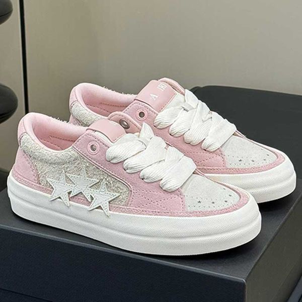 

WOMENS SUNSET SKATE LOW 24SS New Designer Women Sneakers Rubber Sole Suede Leather Upper Leather Star Sticker Wide Lace Womens Sports Shoes Daily Casual Shoes, Birch white